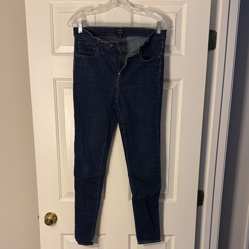 J crew Women's Dark Blue Jeans 9” Mid-rise Skinny size 30T